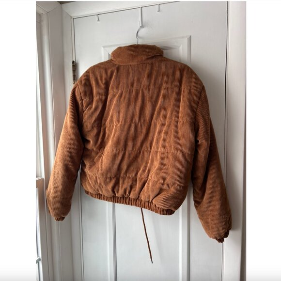 brown corduroy puffer jacket - Picture 4 of 6